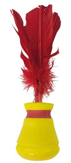 Tunturi Indiaca Play peteca shuttle/bal 30 cm - Geel,Rood