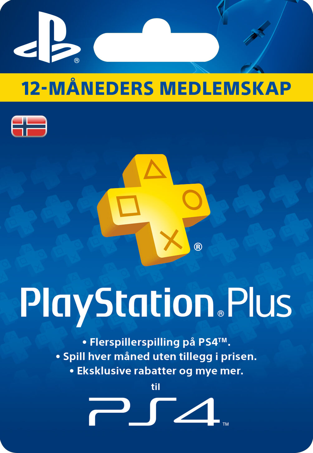 PlayStation Plus Abonnement 1 year 12 måneders medlemskap Playstation Plus