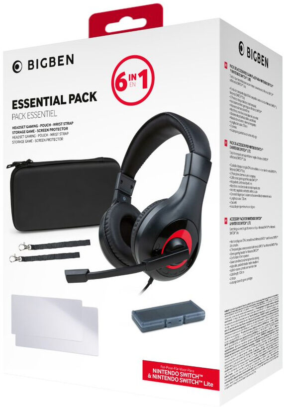 Nacon Essential Accessory Pack Switch Headset m/mic, bæreveske, skjermbesk++