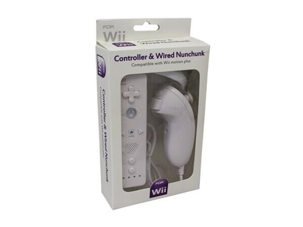 24hshop Remote Control og Nunchuck for Nintendo Wii