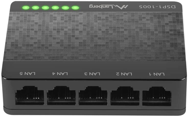 Lanberg DSP1-1005 Switch 5-portar 100/1000 Mbps