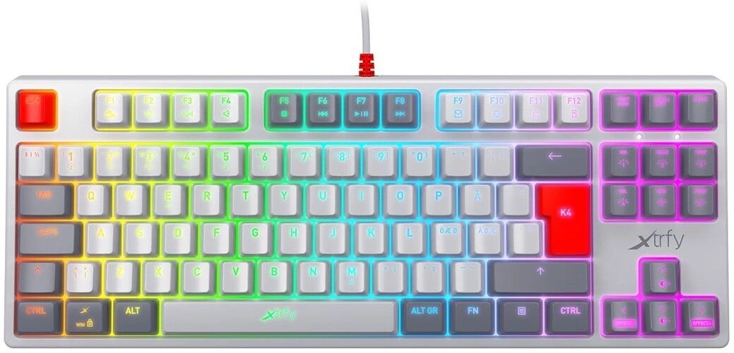 Xtrfy K4 RGB Mekaniskt Gamingtastatur TKL RETRO EDITION [Kailh Red]