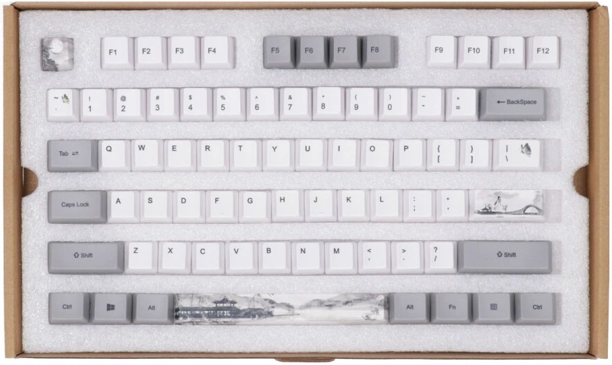 KBParadise 113 key PBT Dye Sublimated ANSI Keycap Set - Ink Painting