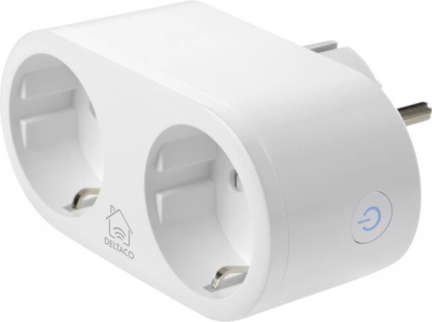 Deltaco Smart Home WiFi Strømbrytare 2xCEE 7/3