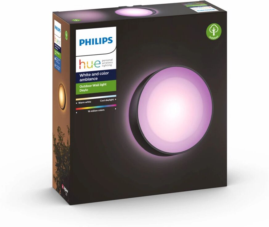 Philips Hue Daylo Vegglampe Waca - Svart