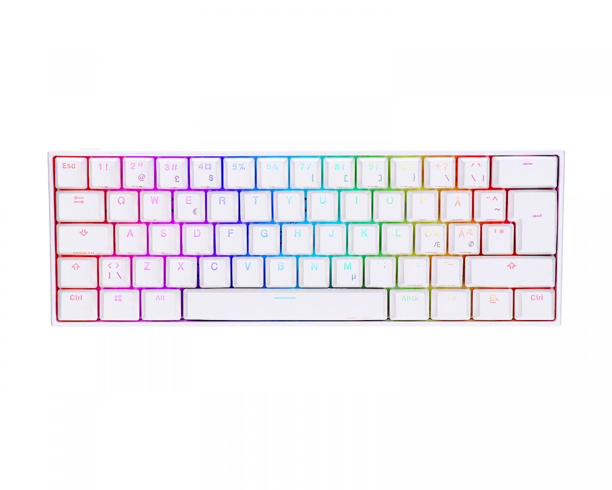 Obinslab Anne Pro 2 Trådløs RGB Gaming Tastatur - Hvit [Gateron Brown]