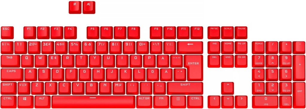 Corsair PBT Double-shot PRO Keycap Mod Kit Nordic - Origin Red