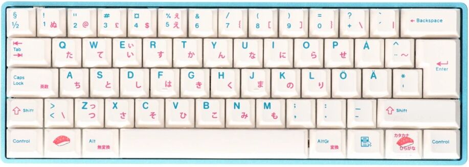 KBDfans EnjoyPBT Dye-Sub Japanese Sushi Keycaps NORDEUK kit