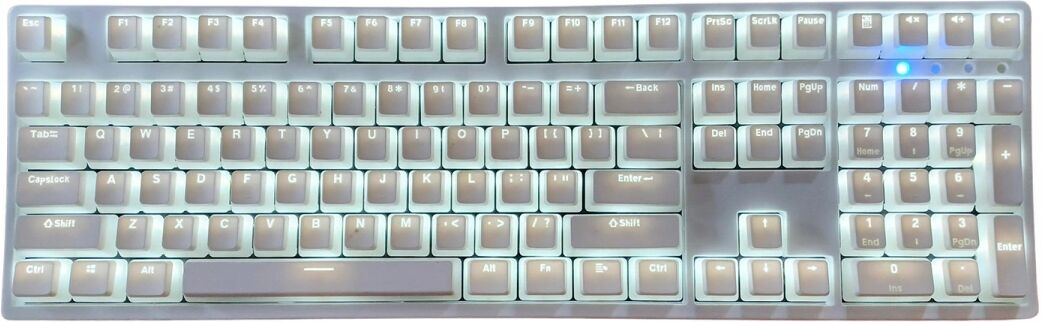 KBParadise 110-key Seamless White Pudding PBT Double Shot ANSI Keycap Set