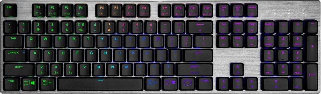 Cooler Master SK653 RGB Low Profile Trådløs Tastatur [TTC Red] - Svart