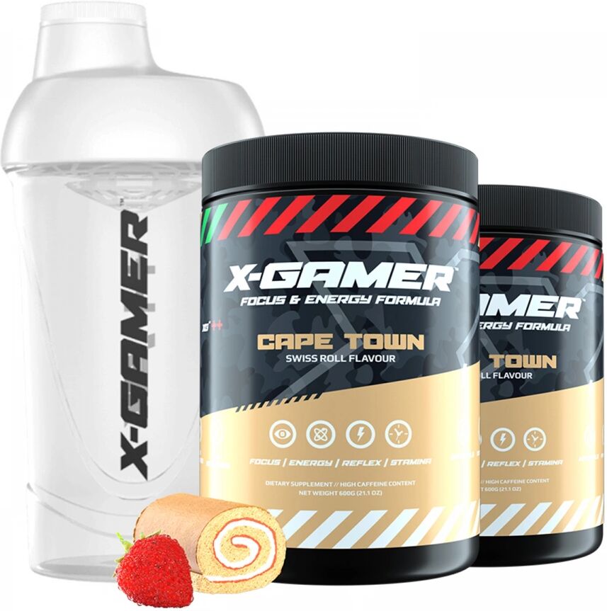 X-Gamer 2 x 600g X-Tubz Cape Town - 60 Porsjoner + Shaker