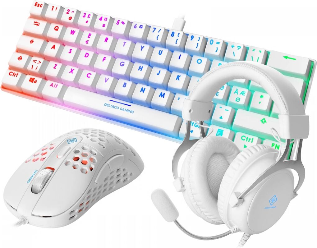 Deltaco Gaming White Line Power Bundle