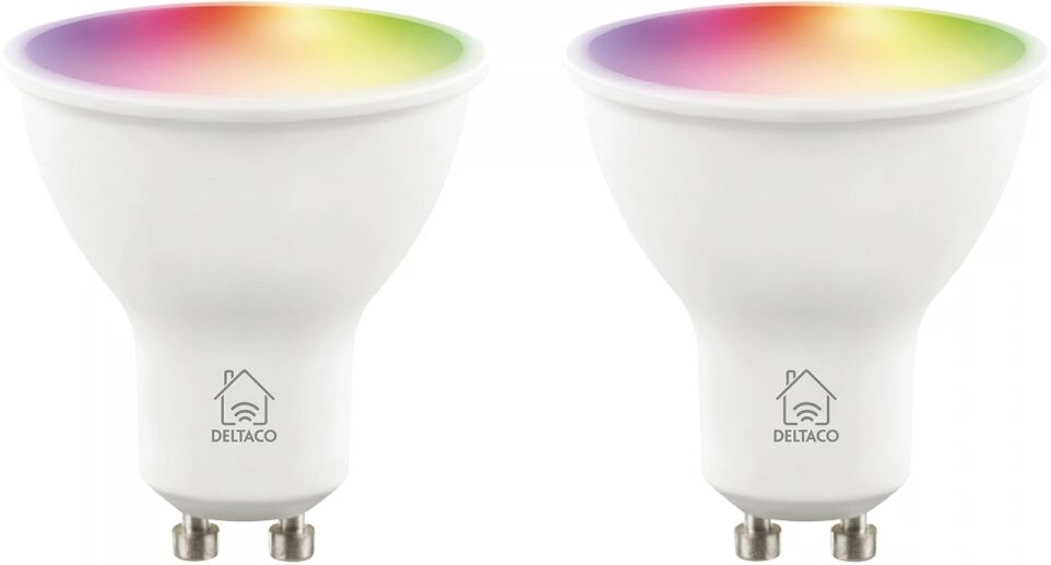 Deltaco Smart Home 2x RGB LED Lampe GU10 WiFI 5W