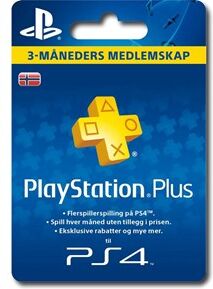 Sony Ericsson PS4 PSN Plus 3 Month NO