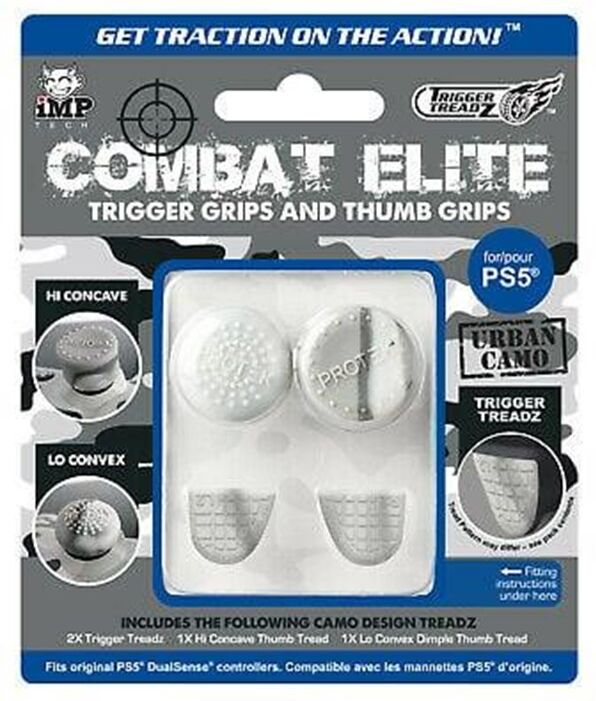 iMP Gaming Combat Elite Thumb & Trigger Treadz Dual Sense Controller Grips - Urban Camo (PS5) - Tilbehør til spillkonsoll - Sony Playstation 5