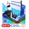 beboncool RGB Light Cooling Stand para PS5  Carregador Controlador  Ventilador Led  Dock Station para Sony