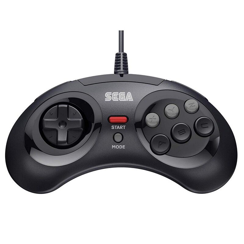 Retro-bit sega mega drive gamepad preto