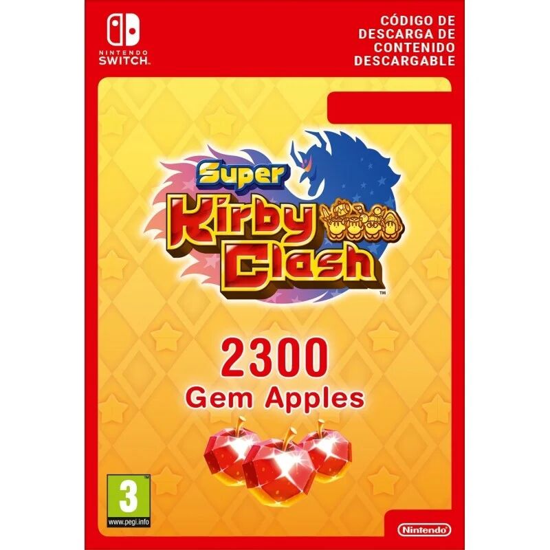 Nintendo Super kirby clash: 2300 gemas manzana nintendo switch nintendo eshop