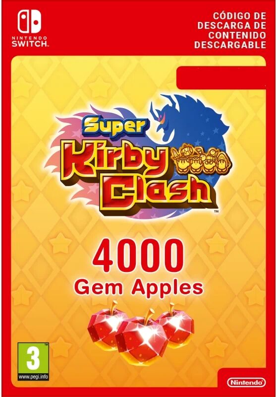 Nintendo Super kirby clash: 4000 gemas manzana nintendo switch nintendo eshop