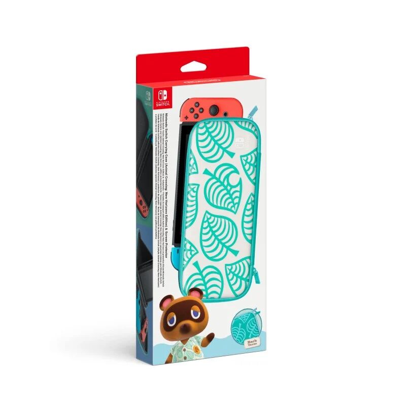 Nintendo pack estojo + protector de tela animal crossing new horizons para nintendo switch