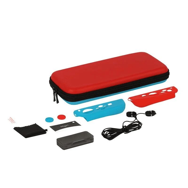 Konix switch starter kit vermelho/azul nintendo switch