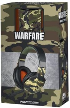 Indeca Pack Auscultadores Gaming + Caneca Warfare (Over ear - Microfone - Multiplataforma)