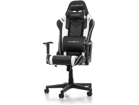 Dxracer Cadeira Gaming Prince SR P132 (Até 150 kg - Elevador a Gás Classe 4 - Preto e Branco)