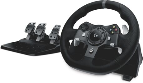 Logitech Volante + Pedais G920 (Xbox One - Preto)