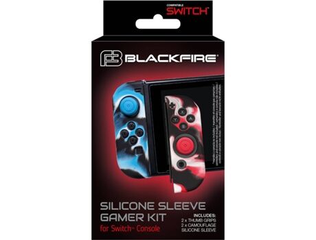 Ardistel Kit Capa Silicone Blackfire Nintendo Switch em Azul