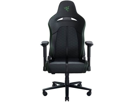 Razer Cadeira Gaming Enki X (Até 136 kg - Elevador a Gás Classe 4 - Preto e Verde)