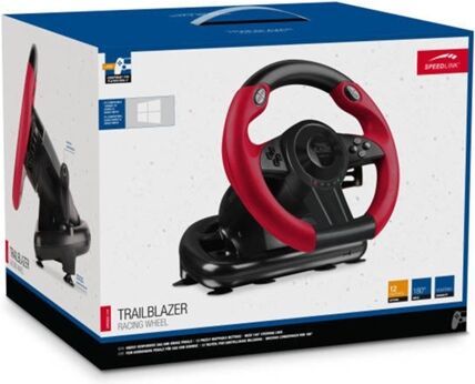 Speedlink Volante + Pedais Trailblazer (Multiplataforma - Preto e Vermelho)