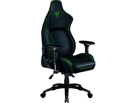 Razer Cadeira Gaming Iskur (Até 130 kg - Elevador a Gás Classe 4 - Preto e Verde)