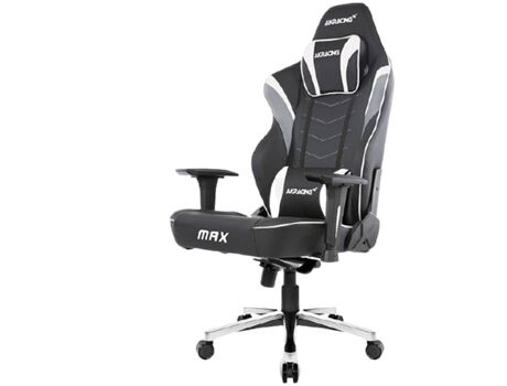 Akracing Cadeira Gaming Master Max (Até 180 kg - Elevador a gás Classe 4 - Preto e Branco)