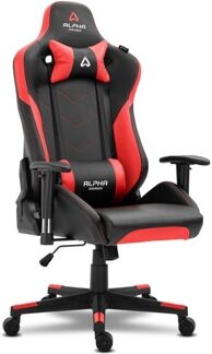 Alpha Cadeira Gaming Zeta (Até 121 kg - Classe 4 - Preto e Vermelho)