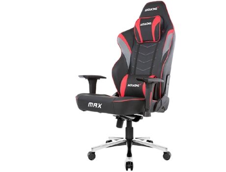Akracing Cadeira Gaming Master Max (Até 180 kg - Elevador a gás Classe 4 - Preto e Vermelho)