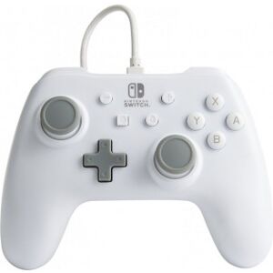 PowerA Wired Controller-Spelkontroll, Vit, Switch