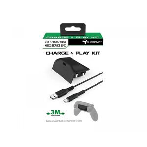 Subsonic Charge & Play Kit För Xbox Series Kontroller - Svart