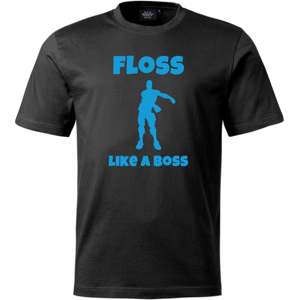 T-shirt Floss Like A Boss Ljusblå   Barn/Baby120clSvart Svart