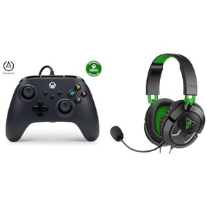 PowerA Wired Controller For Xbox Series X S - Black, Gamepad, Video Game Controller & Turtle Beach Recon 50X Gaming Headset for Xbox Series X S, Xbox One, PS5, PS4, Nintendo Switch, & PC