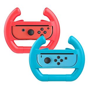 Numskull Steering Wheels and Comfort Controller Grips for Nintendo Switch & OLED Model 2021 Joy-Con, Racing Wheels for Mario Kart 8 Deluxe (2x Grips, 2x Wheels) (Nintendo Switch)