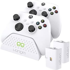 Venom Twin Charging Dock with 2 x Rechargeable Battery Packs - White (Xbox Series X & S / One)