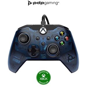 PDP Wired Game Controller - Xbox Series X S, Xbox One, PC/Laptop Windows 10, Steam Gaming Controller - USB - Advanced Audio Controls - Dual Vibration Videogame Gamepad - Blue Camo