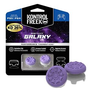 KontrolFreek FPS Freek Galaxy Purple for PlayStation 4 (PS4) and PlayStation 5 (PS5) Performance Thumbsticks 1 High-Rise, 1 Mid-Rise Purple