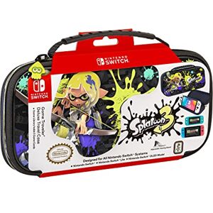 Game Traveler Splatoon 3 Nintendo Switch Case - Switch OLED Case for Switch OLED, Switch & Switch Lite, Adjustable Viewing Stand & Game Storage, Deluxe Handle, Licensed Nintendo Switch game case