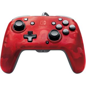 PDP Face Off Deluxe Switch Controller With Audio Jack - Camo Red (Switch)