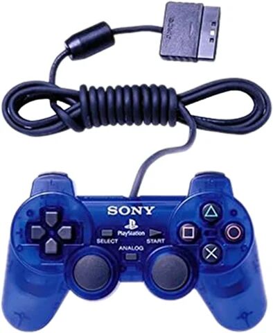 Refurbished: Official Sony PlayStation 2 DualShock 2 Controller - Clear Blue