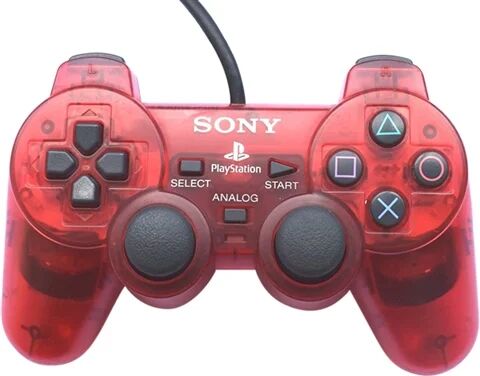 Refurbished: Official Sony PlayStation 2 DualShock 2 Controller - Red