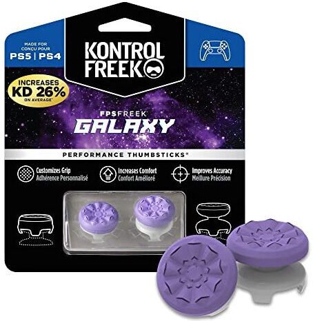 KontrolFreek FPS Freek Galaxy Purple for PlayStation 4 (PS4) and PlayStation 5 (