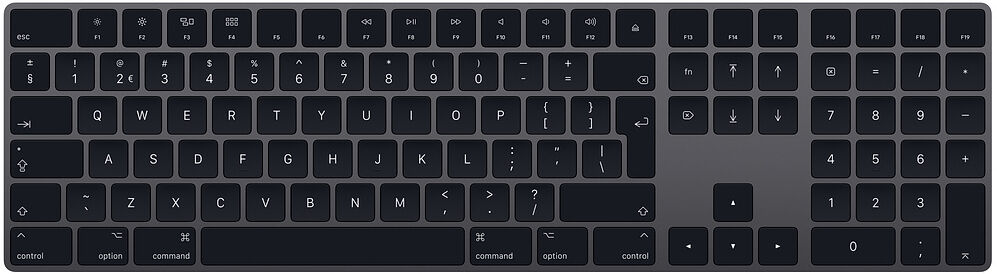 Apple Magic Keyboard met numeriek toetsenblok QWERTY Space Gray (gebruikt)