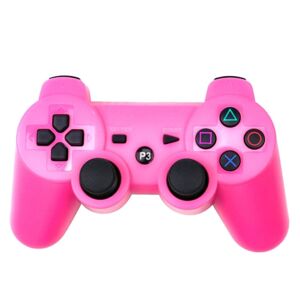 shopnbutik Snowflake knap Bluetooth trådløs gamepad til PS3 (pink)